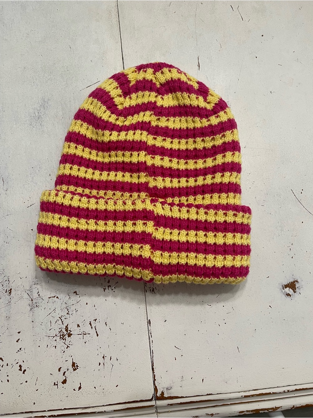 NWT Free People Pink/Lemonade Beanie - Picture 3 of 3